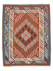 271X342 Tappeto Orientale Kilim Ghashghai Rosso Scuro/Grigio Scuro Grandi ( Persia/Iran) Carpetvista