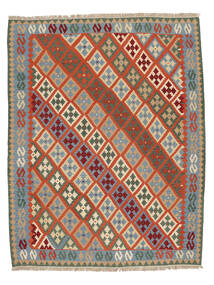 Dywan Kilim Kaszkaj 273X350 Ciemnoczerwony/Ciemny Żółty Duży ( Persja/Iran)