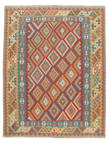 Dywan Perski Kilim Kaszkaj 305X390 Pomarańczowy/Ciemnoczerwony Duży ( Persja/Iran)