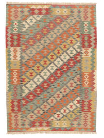 Alfombra Kilim Gashgai 170X236 Naranja/Verde ( Persia/Irán)