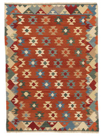 174X241 Tappeto Kilim Ghashghai Orientale Rosso Scuro/Verde Scuro (Persia/Iran) Carpetvista