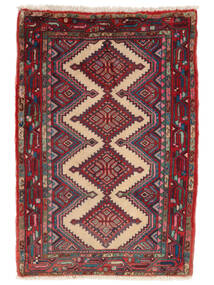 Alfombra Persa Asadabad 80X115 Rojo Oscuro/Negro (Lana, Persia/Irán)