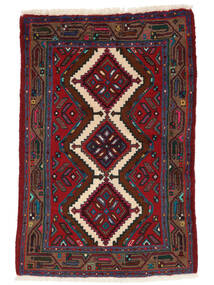  Koliai Rug 80X122 Persian Wool Black/Dark Red Small Carpetvista