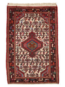 Alfombra Hamadan 75X111 Rojo Oscuro/Negro (Lana, Persia/Irán)