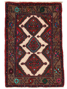  Asadabad Rug 76X120 Persian Wool Black/Dark Red Small Carpetvista