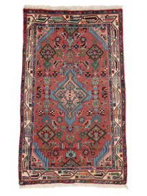  Oriental Asadabad Rug 77X130 Dark Red/Black Wool, Persia/Iran Carpetvista