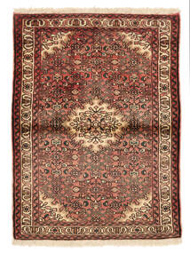 114X152 Tappeto Orientale Hosseinabad Rosso Scuro/Marrone (Lana, Persia/Iran) Carpetvista