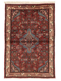 Asadabad Rug 98X145 Dark Red/Black Wool, Persia/Iran Carpetvista