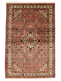  105X157 Hosseinabad Teppich Braun/Schwarz Persien/Iran Carpetvista