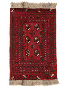  Afghan Fine Vloerkleed 75X115 Wol Donkerrood/Zwart Klein Carpetvista