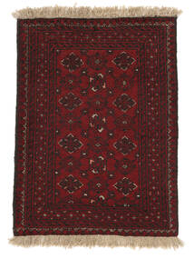 Afghan Fine Vloerkleed 78X110 Zwart/Donkerrood Wol, Afghanistan Carpetvista