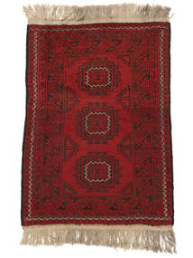 Χαλι Ανατολής Afghan Fine 73X105 Σκούρο Κόκκινο/Μαύρα (Μαλλί, Αφγανικά)