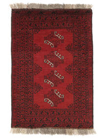  78X115 Afghan Fine Covor Dark Red/Negru Afganistan
 Carpetvista
