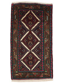  Persan Asadabad Covor 79X143 Negru/Dark Red Carpetvista