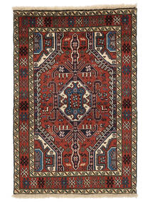  96X150 Ardebil Vloerkleed Zwart/Donkerrood Perzië/Iran Carpetvista