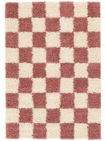  Shaggy Rug 140X200 Chessie Pink/Off White Small
