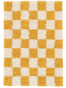  140X200 Shaggy Rug Small Chessie - Yellow/Off White