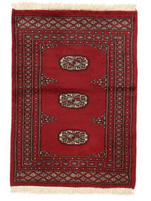 Alfombra Oriental Pakistan Bukara 2Ply 61X86 Rojo Oscuro/Negro (Lana, Pakistán)