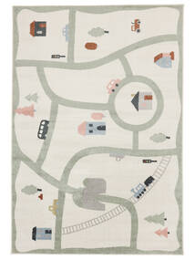 Road Map Kids Rug Washable 140X200 Small White/Multicolor