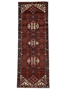  Persian Hamadan Rug 114X315 Black/Dark Red Carpetvista