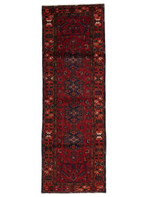  Persian Hamadan Rug 104X306 Black/Dark Red Carpetvista