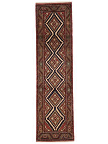  Persischer Asadabad Teppich 77X288 Läufer Schwarz/Dunkelrot (Wolle, Persien/Iran)