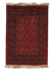  Afgan Fine Dywan 76X110 Wełniany Czarny/Ciemnoczerwony Mały Carpetvista