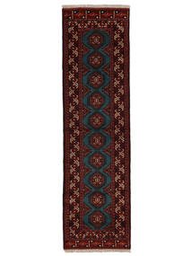  Turkaman Χαλι 85X294 Περσικό Μαλλινο Μαύρα/Σκούρο Κόκκινο Μικρό Carpetvista