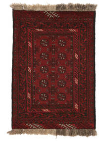 77X113 Afghan Fine Rug Oriental Black/Dark Red (Wool, Afghanistan) Carpetvista