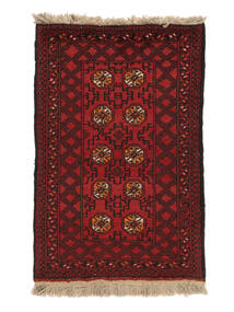 77X120 Tappeto Orientale Afghan Fine Nero/Rosso Scuro (Lana, Afghanistan) Carpetvista