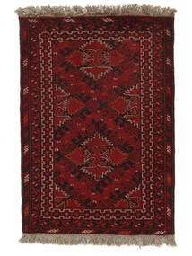 Afghan Fine Matta 77X115 Svart/Mörkröd Ull, Afghanistan Carpetvista