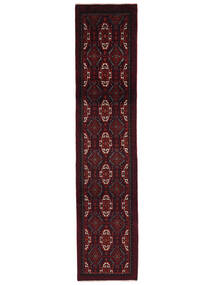 61X277 Beluch Fine Teppe Orientalsk Løpere Svart/Mørk Rød (Ull, Persia/Iran) Carpetvista