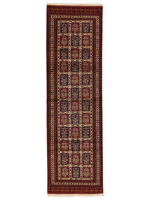 86X287 Dywan Orientalny Turkmeński Chodnikowy Czarny/Brunatny (Wełna, Persja/Iran) Carpetvista