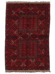 Alfombra Oriental Afghan Hatchlou 147X230 Negro/Rojo Oscuro (Lana, Afganistán)