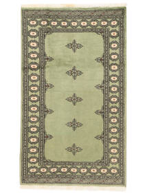 94X159 Pakistan Bokhara 2Ply Vloerkleed Oosters Donkergroen/Donker Geel (Wol, Pakistan) Carpetvista