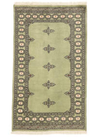 94X159 Tappeto Pakistan Bukara 2Ply Orientale Marrone/Verde (Lana, Pakistan) Carpetvista