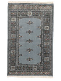 92X145 Tappeto Orientale Pakistan Bukara 2Ply Grigio Scuro/Nero (Lana, Pakistan) Carpetvista