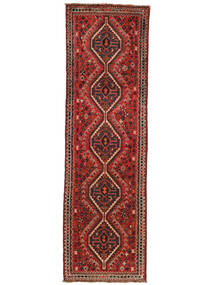  Orientalisk Shiraz 87X280 Hallmatta Mörkröd/Svart Ull, Persien/Iran Carpetvista