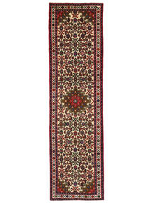  81X291 Asadabad Tæppe Løber Sort/Mørkerød Persien/Iran Carpetvista