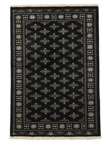  139X204 Pakistan Bokhara 2Ply Teppe Svart/Mørk Gul Pakistan Carpetvista