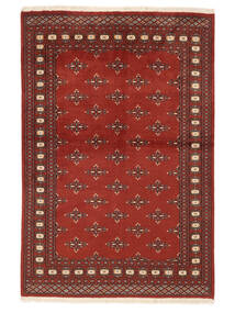  Pakistan Bokhara 2Ply 136X202 Uldtæppe Mørkerød/Sort Lille Carpetvista