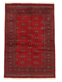 140X210 Alfombra Oriental Pakistan Bukara 2Ply Rojo Oscuro/Negro (Lana, Pakistán) Carpetvista