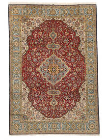 235X340 Alfombra Ghom Kork/De Seda Oriental Marrón/Rojo Oscuro (Lana, Persia/Irán) Carpetvista