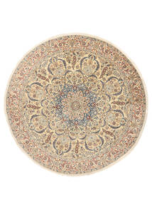  Ø 205 Nain Fine 9La Rug Round Brown/Orange Persia/Iran Carpetvista