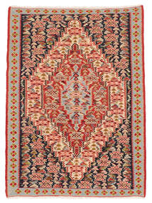 Tappeto Persiano Kilim Senneh Fine 78X107 Marrone/Rosso (Lana, Persia/Iran)