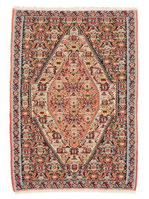 76X105 Alfombra Oriental Kilim Senneh Fine Marrón/Negro (Lana, Persia/Irán) Carpetvista