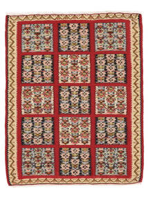  78X97 Kilim Senneh Fine Rug Dark Red/Brown Persia/Iran Carpetvista