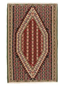  Persisk Kelim Senneh Fine Matta 74X117 Svart/Brun Carpetvista