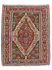  Perzsa Kilim Senneh Fine Szőnyeg 76X95 Sötétpiros/Barna Carpetvista