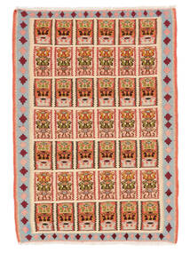  73X103 Kelim Senneh Fine Vloerkleed Bruin/Rood Perzië/Iran Carpetvista